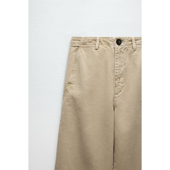 ZARA WIDE LEG MID RISE LOOSE FIT PANTS - Picture 5 of 6